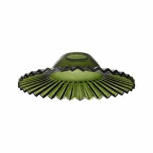 Hibiscus 216 x 60mm Pleated Disc Glass Shade