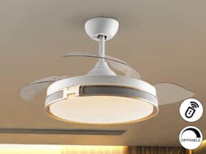 white modern ceiling fan