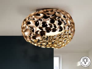 5-light ceiling lamp rose gold