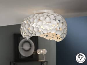 5-Light White Ceiling Lamp narisa