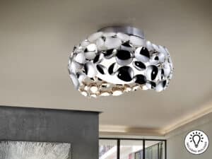 3-Light Chrome Ceiling Lamp
