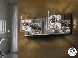 flash wall lamp, 2 light in chrome