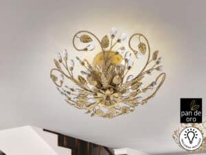 VERDI CEILING LAMP 4L. IVORY/GOLD