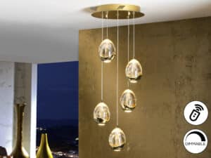 Rocio Dimmable LED Lamp gold finish