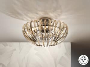 ariadna champagne ceiling lamp nine lights