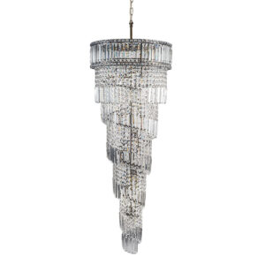 ISLA 21 Light Antique Brass with Crystal Pendant