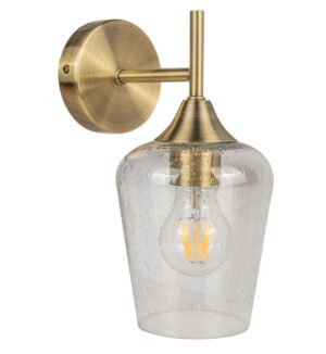 Vino 1 Light Antique Brass Wall Light