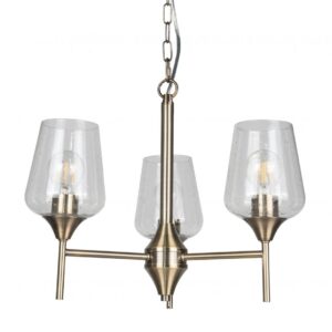 Vino 3 Light Antique Brass Ceiling Light