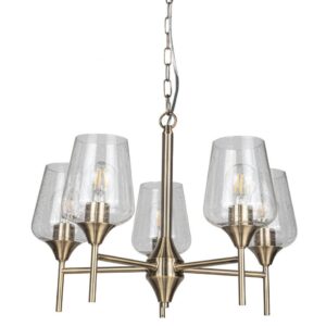 Vino 5 Light Antique Brass Ceiling Light