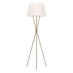 Penny 1 Light Floor Lamp - Burnished Brass