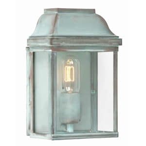 Victoria 1 Light Wall Lantern - Verdigris