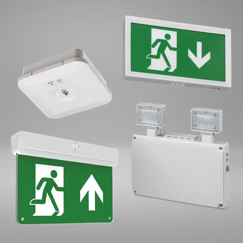 アルミニウム LED EXIT サイン Athena LED Emergency Exit Sign - Lux Lighting