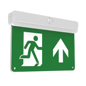 Athena LED exit sign demonstrating maintained and non-maintained operation modes