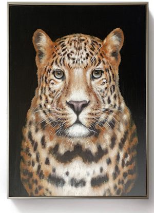 Framed Oil Painting - Tiger