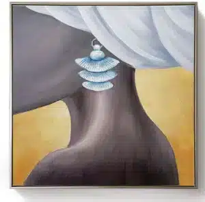 Framed Oil Painting - Native Style Earring