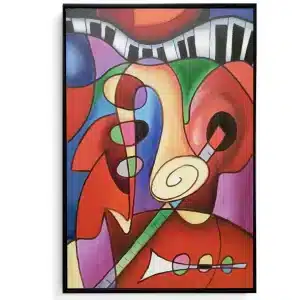 Framed Oil Painting - Jazzland