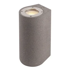 Levi Round Wall Lamp, 2 x GU10 (Max 12W), IP65,  Concrete