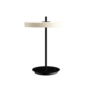 Asteria Table | Pearl White/Black Stem