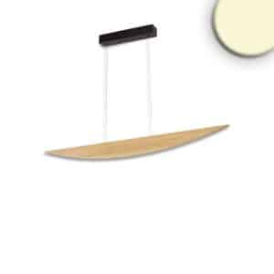 FÖHNIG LED Pendant Light with oiled oak and black canopy, 14W, dimmable, available at Lux Lighting Tramore, Ireland.