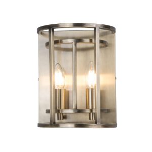 Chester 2 Light Wall Light Antique Brass
