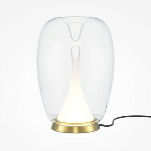 table lamp splash in clear glass