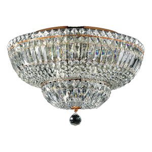 PORTLAND CRYSTAL 12 LIGHT SURFACE FITTING (Aged gold)