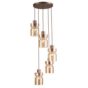 Camden Multi Drop Pendant - Copper