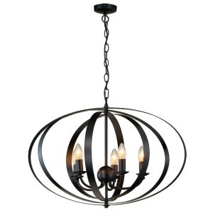 5L SALITO BLACK RUSTIC INDUSTRIAL STYLE PENDANT IN BLACK METAL WORK