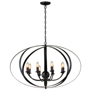 8L SALITO BLACK RUSTIC INDUSTRIAL STYLE PENDANT IN BLACK METAL WORK