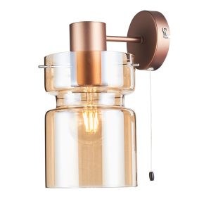 AMBER GLASS CAMDEN WALL LIGHT