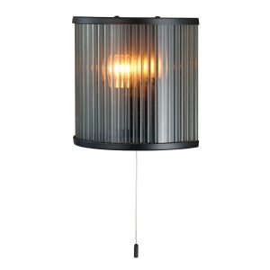 CARTER RIBBON GLASS WALL LIGHT BLACK