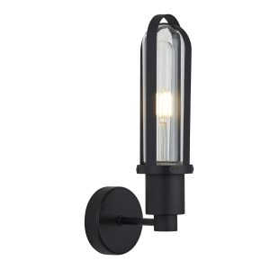 A black bathroom wall light from our bathroom lighting collection