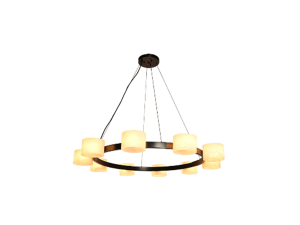 LIBERTAS ALABASTER RD CHANDELIER