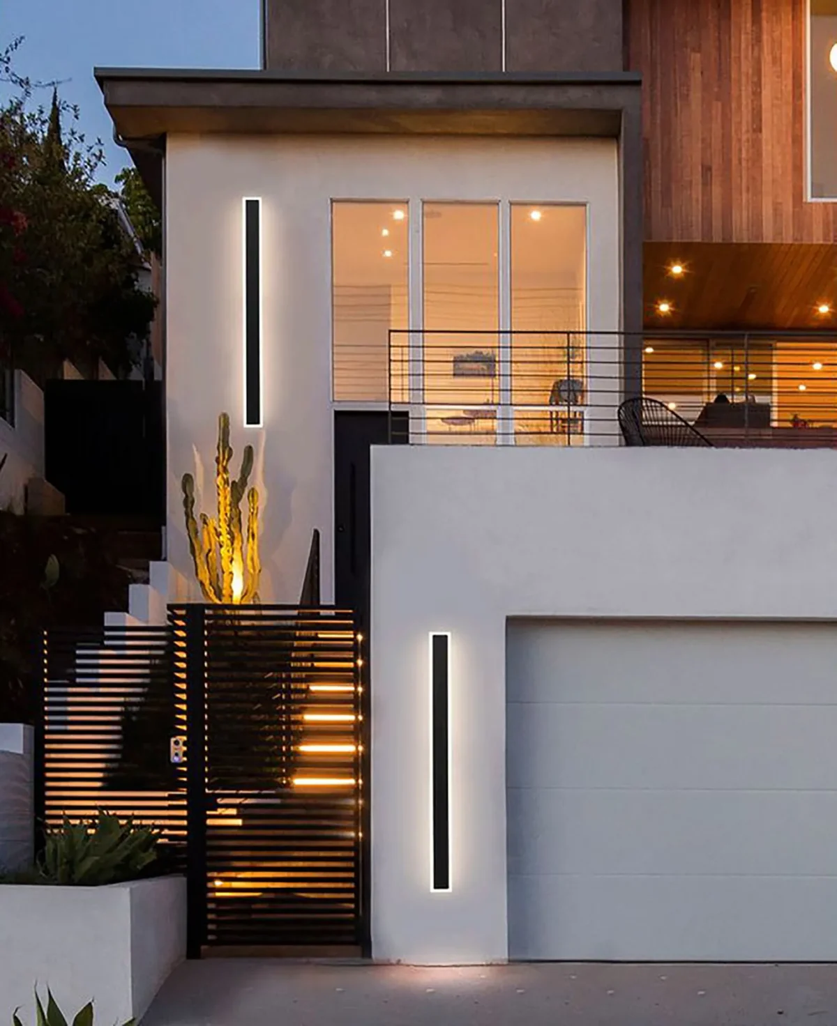 outdoor led strip lighting highlighting garden steps