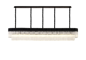 the extra large linear pendant shown in a matt black finish
