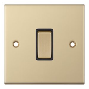 Satin Brass 10 amp plate switch
