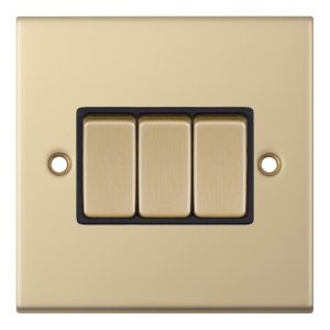 BRASS 3 GANG SWITCH