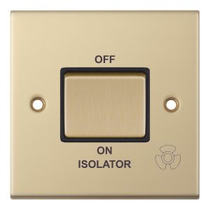 fan isolator switch in antique brass