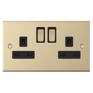2 Gang 13 Amp Socket DP – Switched