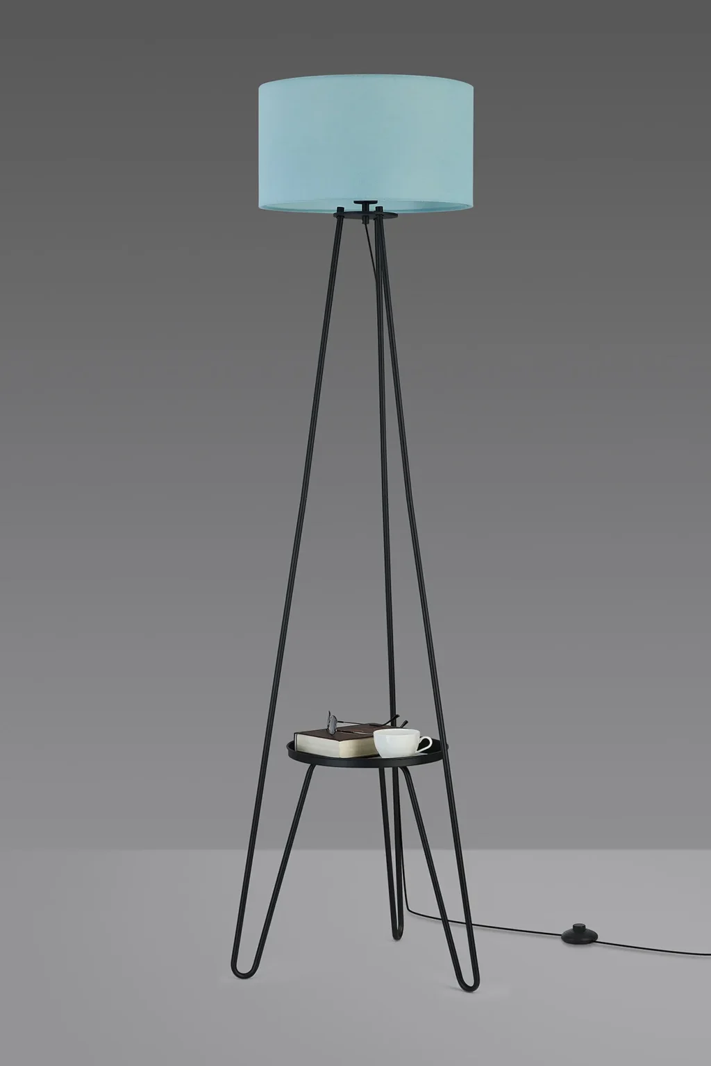 Satin Black / Polished Nickel insert / Duck Egg