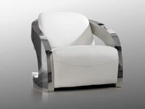 AMANDA ARMCHAIR WHITE ITALIAN LEATHER