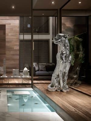 5ft x 2ft 7" Seated Leopard Figure