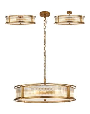 Beau 80cm Round Flush/Semi Ceiling/Pendant Convertible