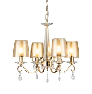 Caitlin 4 Light E14, French Gold/Amber