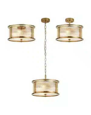 Beau 35cm Round Flush/Semi Ceiling/Pendant Convertible