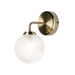 Vermont Wall Light. IP44. Antique Brass