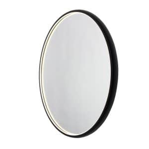 Roc LED Framed Mirror with Demist  Black