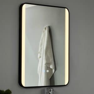 Lori CCT LED Bathroom Mirror with Motion Sensor and Demist - Matt Black