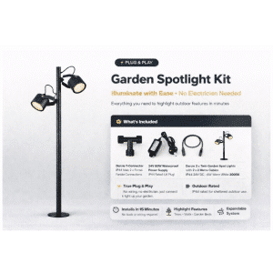 Auralux Outdoor Spot Post Twin Pack Starter Kit – Plug & Play