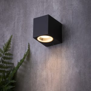 Fleet Outdoor Square Wall Down Light, Anthracite